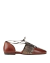 Pantanetti Woman Ballet Flats Tan Size 8 Soft Leather In Brown