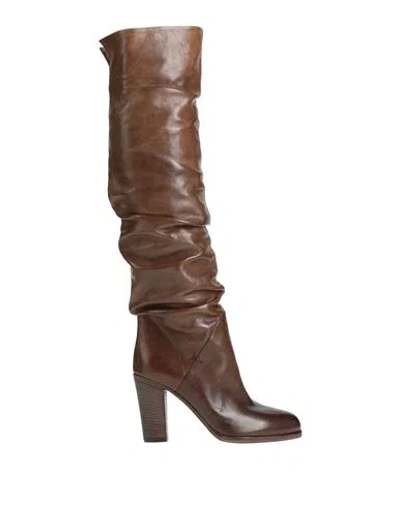Pantanetti Woman Boot Brown Size 7 Leather