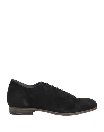 Pantanetti Woman Lace-up Shoes Black Size 7 Leather