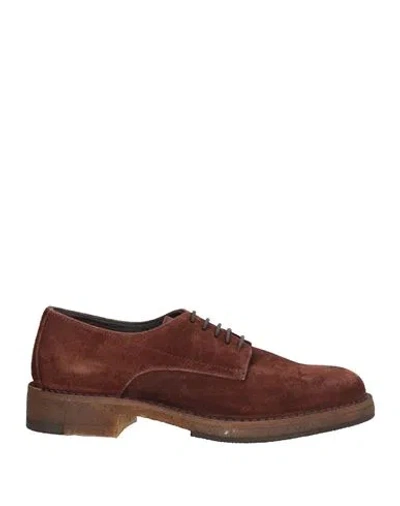 Pantanetti Woman Lace-up Shoes Brown Size 5 Leather