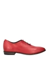 Pantanetti Woman Lace-up Shoes Red Size 6 Leather