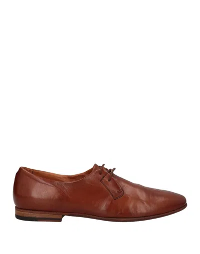 Pantanetti Woman Lace-up Shoes Tan Size 8 Soft Leather