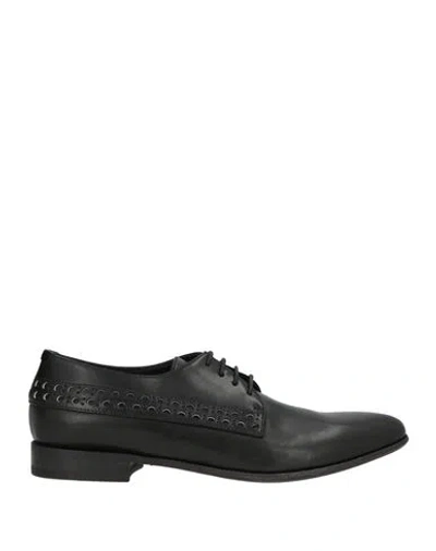 Pantanetti Woman Lace-up Shoes Black Size 7 Leather