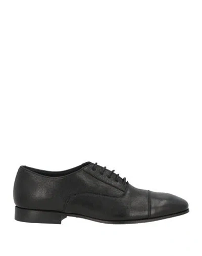 Pantanetti Woman Lace-up Shoes Black Size 7.5 Leather