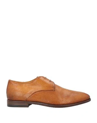 Pantanetti Woman Lace-up Shoes Brown Size 7 Leather