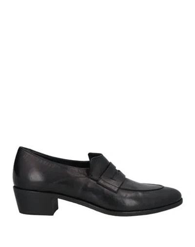 Pantanetti Woman Loafers Black Size 7 Soft Leather