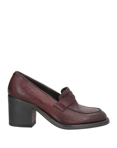 Pantanetti Woman Loafers Brown Size 7 Leather