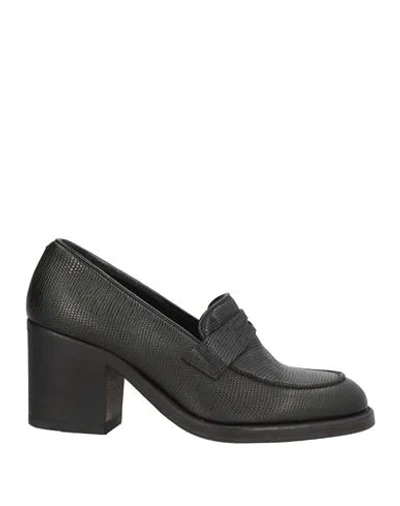 Pantanetti Woman Loafers Dark Green Size 7 Leather