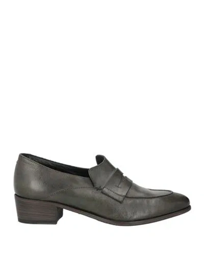 Pantanetti Woman Loafers Dark Green Size 7 Leather