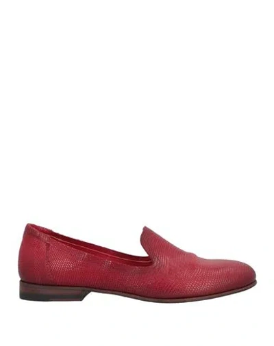 Pantanetti Woman Loafers Red Size 11 Leather
