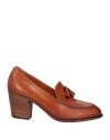 Pantanetti Woman Loafers Tan Size 7 Leather In Brown