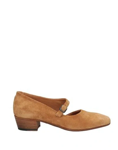 Pantanetti Woman Pumps Camel Size 8 Leather In Beige