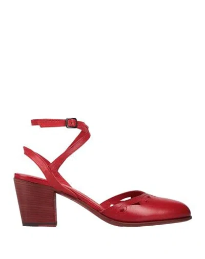 Pantanetti Woman Pumps Red Size 7 Leather