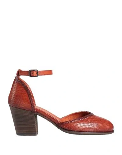 Pantanetti Woman Pumps Tan Size 7 Leather In Brown