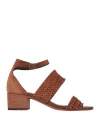 Pantanetti Woman Sandals Tan Size 7 Leather In Brown