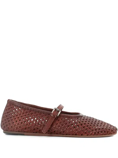 Pantanetti Woven Leather Ballet Flats