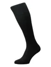 Pantherella Baffin Ribbed Socks In Black