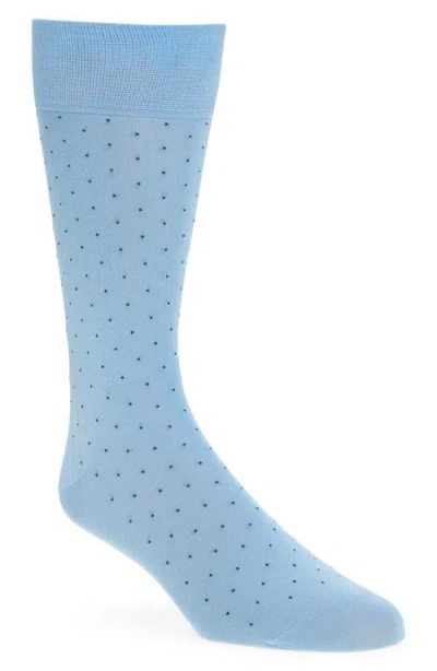 Pantherella Gadsbury Fil Coupé Dot Dress Socks In Blue