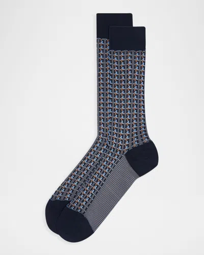 Pantherella Randolph Cotton Blend Dress Socks In Multi