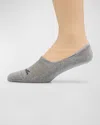 Pantherella Men's Invisible Cushion Sole No-show Socks In Lt Grey Mix