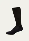 Pantherella Men's Smithfield Hybrid City Crew Socks In Black