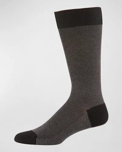Pantherella Men's Tewkesbury Birdseye Socks In Black