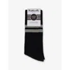 Pantherella Mens Black Spirit Socks Sports-lux Cotton-blend Crew Socks In Black