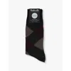 Pantherella Mens Charcoal Racton Knitted Wool-blend Socks In Charcoal