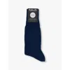 Pantherella Mens Dark Blue Laburnum Branded Wool-blend Socks