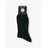 Pantherella Mens Dark Green Danvers Branded Cotton-blend Socks