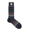 Pantherella Merino Wool-blend Striped Quakers Socks