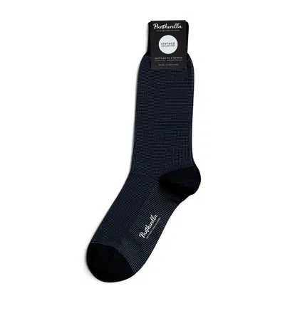 Pantherella Pin Dot Socks In Black