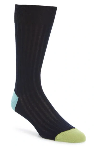 Pantherella Portobello Ribbed Socks In Blue