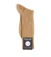Pantherella Mens Light Khaki Danvers Branded Cotton-blend Socks In Beige