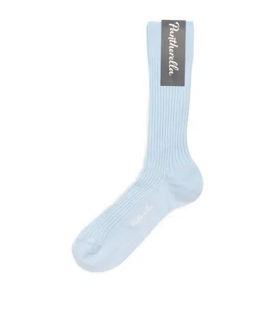 Pantherella Ribbed Danvers Socks In Blue