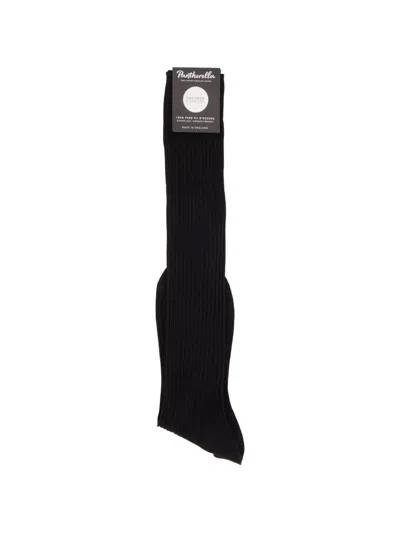 Pantherella Ribbed Socks In Black