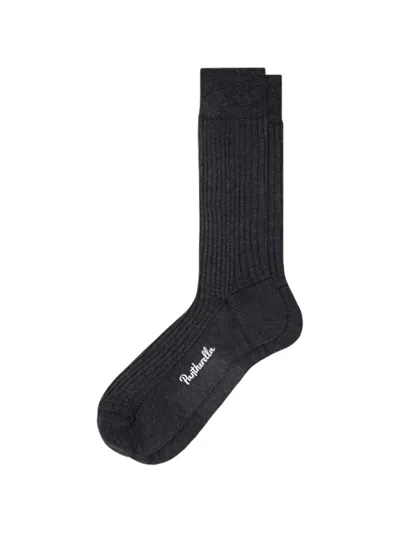 Pantherella Vale Ribbed-knit Socks In Gray
