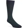 Pantherella Worthington Stripe Merino Wool Blend Dress Socks In Blue