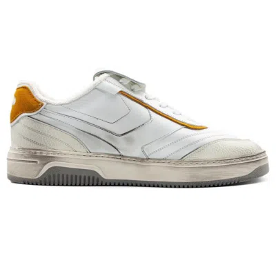 Pantofola D'oro Distressed Leather Sneakers In White