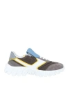 Pantofola D'oro Man Sneakers Grey Size 8 Soft Leather, Textile Fibers In Grey