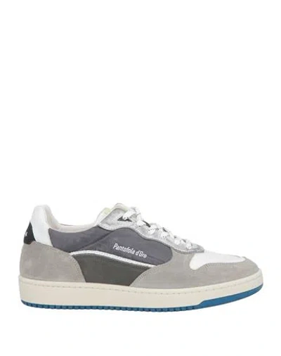 Pantofola D'oro Man Sneakers Grey Size 9 Leather