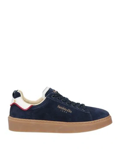 Pantofola D'oro Man Sneakers Midnight Blue Size 8 Calfskin