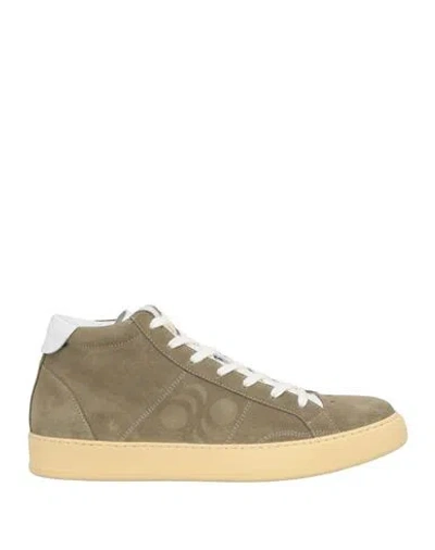 Pantofola D'oro Man Sneakers Military Green Size 8 Leather