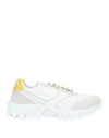 Pantofola D'oro Man Sneakers Off White Size 8 Leather, Textile Fibers In Off White