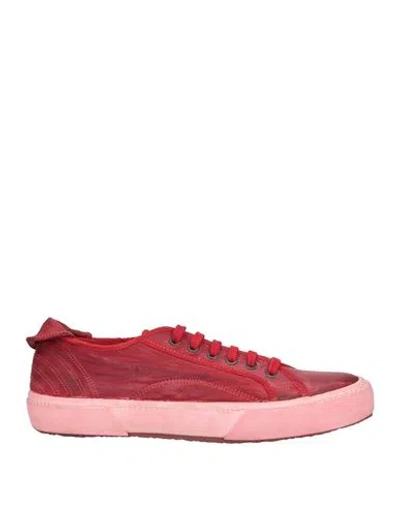 Pantofola D'oro Man Sneakers Red Size 6 Soft Leather