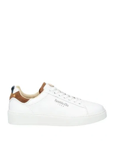 Pantofola D'oro Man Sneakers White Size 8 Leather
