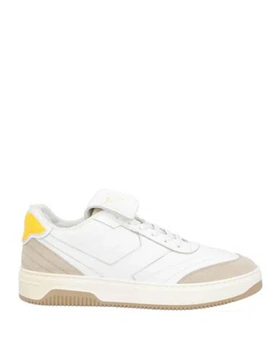 Pantofola D'oro Man Sneakers White Size 7 Calfskin, Textile Fibers