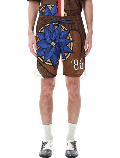 Pantofola D'oro Pantofola D Oro Soccer Shorts Thebe Magugu X Pdo In Brown