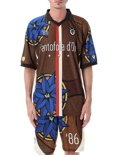 Pantofola D'oro Pantofola D Oro Soccer T-shirt Thebe Magugu X Pdo In Blue