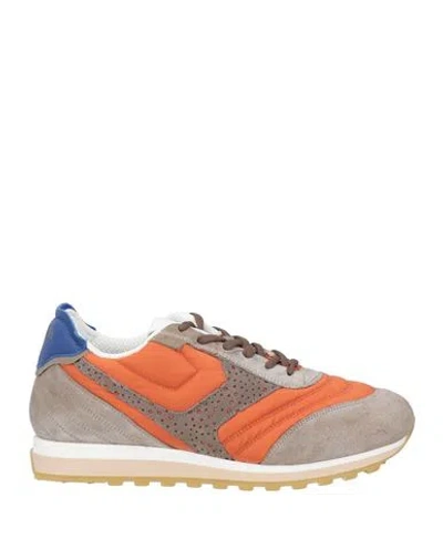 Pantofola D'oro Woman Sneakers Orange Size 12 Textile Fibers